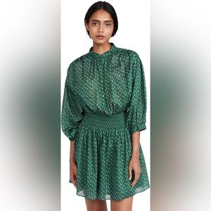 Rebecca Taylor Ikat Fleur Shirt Dress (emerald)